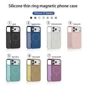 Best-seller pour 17air Étui de téléphone portable magnétique en TPU anti-chute givré pour iPhone 15 Protection de l'appareil photo Couleur personnalisée Velours - Product Image 2