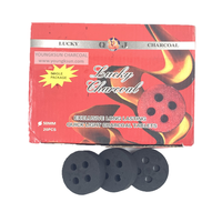 Charbons à chicha YKS 50 mm sans fumée, en bois de fruit, rondes, avec une durée de combustion de 50 à 90 minutes, briquettes de charbon colorées porte-bonheur