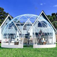 Igloo de jardin transparent personnalisable à auvent dôme géodésique serre claire pour les repas en plein air pour les tentes de salons professionnels