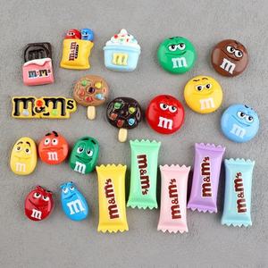 Kawaii Fun <span class=keywords><strong>M</strong></span> Bean Chocolate resina accesorios DIY teléfono caso resina encantos resina caramelo para Decoración - Product Image 2