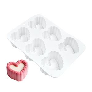 Moldes de Silicona de Grado Alimenticio para Corazones con Burbujas, Antiadherentes, Forma de Corazón 3D, para Chocolate, Mousse y Pasteles - Product Image 5