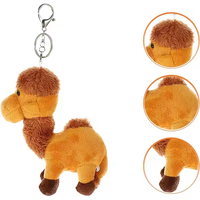 Charme suspendu en peluche porte-clés en peluche pendentif pour sac à main portefeuille sac à dos en peluche chameau porte-clés en peluche chameau porte-clés