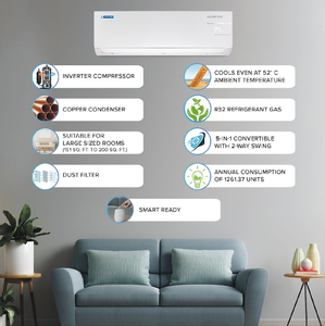 New Blue Star 2 Ton 5-in-1 Convertible <b>Cooling</b> Only Wall Split Air Conditioner Room Household Hotel Conditioning Unit Split Air - Product Image 3