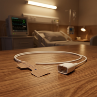Sonde de SpO2 réutilisable à 9 broches pour doigt adulte, compatible avec le capteur Infinity M540 et le capteur Infinity Delta de Draeger, pour usage patient.