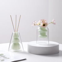 Botol Reed Diffuser Kaca Dinding Ganda Warna-warni Mewah Kosong untuk Aromaterapi, Pewangi, Minyak Esensial, Vas untuk Dekorasi Rumah dan Bunga