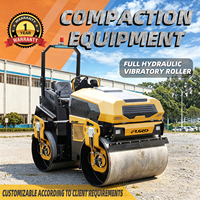 Compacteur routier diesel 4 tonnes pour travaux de construction, mini-compacteur autoporté pour asphalte en promotion