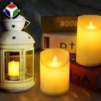 Bougies LED scintillantes en plastique à piles, automobile, sans flamme avec surface lisse, cadeau de Festival, de noël