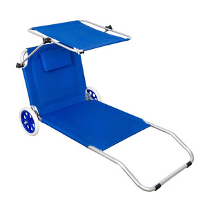 Lits de plage pliables et balançoires pour bébés avec auvent <span class=keywords><strong>parapluie</strong></span>, <span class=keywords><strong>lit</strong></span> de camping inclinable et pliable pour lits superposés - Product Image 4