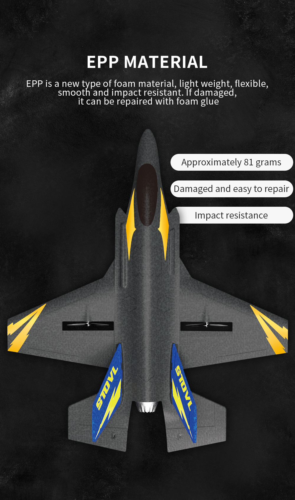 Hoshi Kf605 Electric Rc Fighter Plane For Hobbyists & Oem