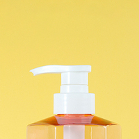 Vente en gros Prix d'usine 300ml PET Bouteilles vides en plastique rouges pour shampoing hexagonal transparent Bouteille à pompe pour savon liquide Lotion Packagi