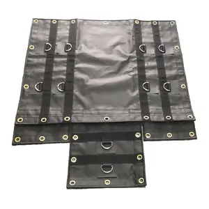 High Quality Airbag Parachute Fabric PVC Vinyl Waterproof Steel Tarp 14oz Light Weight Lumber Tarp