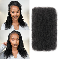 Cheveux humains en vrac 100 % naturels QVR Afro Kinky de 100 g pour tresses, extensions de cheveux bouclés Afro Kinky de 20 pouces pour tressage en vrac