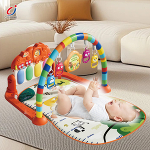 Tapis de jeu musical Chengji pour bébé, tapis de pique-nique, tapis de jeu pour bébé motif lion de la forêt, tapis de gym musical avec jouets sensoriels - Product Image 2