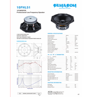 10PHL51 Altavoces de 8 pulgadas con woofer de cesta, 200W, accesorios de audio profesional para escenario, bobina de voz de 2'', OEM ODM de fábrica