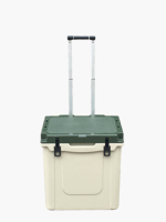 Glacière isotherme rotomoulée en PE de 45 qt avec roues, chariot de plage portable, glacière extérieure pour aliments