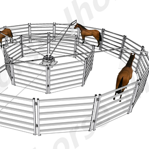 Valla de empuje de varilla a prueba de impactos para caballos ligera de conducción directa - Product Image 1