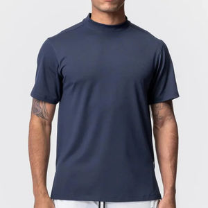 T-shirt d'été surdimensionné de haute qualité pour hommes 100% coton avec nylon spandex Design promotionnel à col serré - Product Image 5