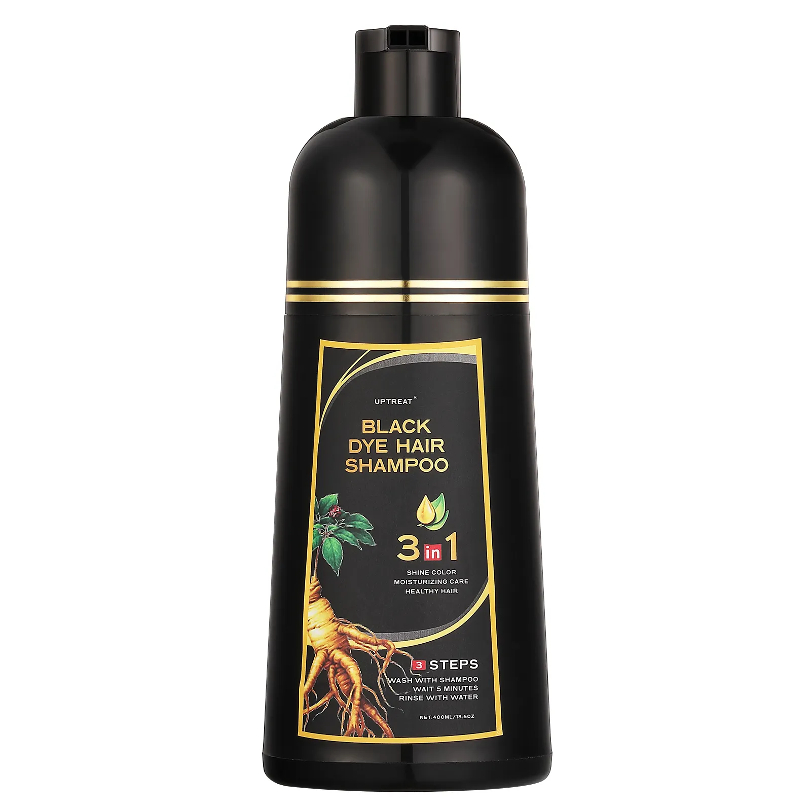 Profesyonel üretici Salon saç rengi doğal bitkisel kolay boyama siyah saç boyası şampuanı