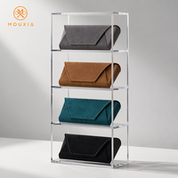 Étui à lunettes semi-rigide avec doublure en velours, pochette anti-rayures portable pour lunettes, étui de protection pour lunettes