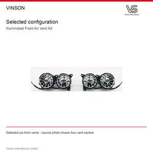 Kit de ventilación frontal iluminado para Mercedes Benz Clase S W222 2014-2017, seis ventilaciones frontales con vista de detalle. - Product Image 1
