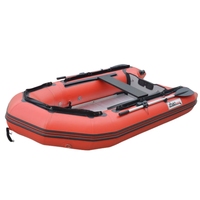 Bateaux de pêche gonflables pliables de 2,7 mètres avec plancher en aluminium, vente en gros d'usine, certification CE, bateaux pontons portables personnalisés