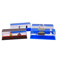 Presse-papiers en acrylique haute transparence avec figurine de canard flottante à l'intérieur, ornement rectangulaire en acrylique, cadeau de papeterie personnalisé