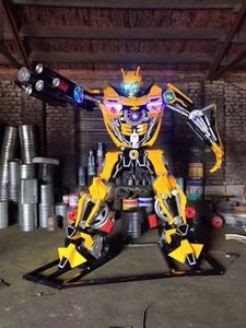 منحوتة روبوت متحركة معدنية مخصصة عالية الجودة بأطوال 2 و3 و4 أمتار لتزيين دور السينما - Product Image 3