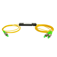 Kotak ABS Splitter Serat Optik 1*2, Pemisah Serat Optik 1310/1550nm Rasio Split Khusus SC/UPC 1X2 FBT PLC