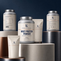 Poudre d'isolat de protéines de lactosérum en vrac, certifiée GMP, fabrication OEM, supplément de sport personnalisé, 1000 sacs