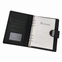 Bloc-notes à feuilles mobiles avec fermeture magnétique, couverture en cuir personnalisée avec logo en relief
