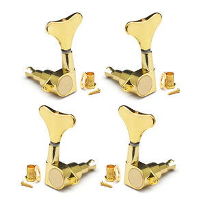 Clés d'accordage professionnelles pour guitare basse électrique, 2 droites 2 gauches - Chevilles de remplacement durables chromées/dorées/noires, accordeur de guitare OEM/ODM - Product Image 1