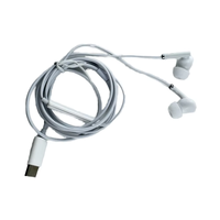 Écouteurs filaires pour téléphone portable de type C avec interface micro mains libres