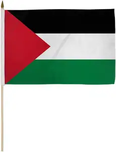 Em estoque Hand Held Mini Palestine Stick Palestino Nacional País bandeira para Festival Internacional Eventos Festa Decorações