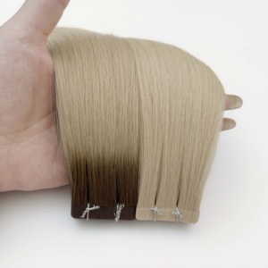Extensiones de Cabello Adhesivas Finas Invisibles Europeas al por Mayor, Trama de Cabello Eslavo con Cutícula Alineada para Salón, Alta Calidad 2025 - Product Image 4