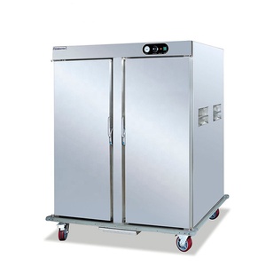 Chariot professionnel de maintien au chaud des aliments de grande taille avec roues, chariot de maintien au chaud des aliments électrique en acier inoxydable - Product Image 1