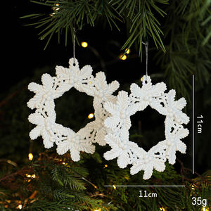 Décoration <span class=keywords><strong>de</strong></span> Noël pour arbre <span class=keywords><strong>petit</strong></span> cadeau suspendu pour enfants joyeux flocon <span class=keywords><strong>de</strong></span> neige Angle avec ailes hibou plume plastique - Product Image 4