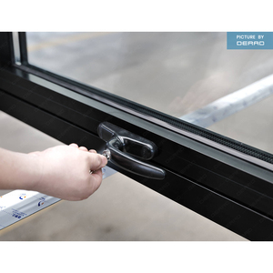 Derad nhiệt phá vỡ đôi Tempered Kính màu đen khung nhôm <span class=keywords><strong>Top</strong></span> bản lề mái hiên cửa sổ - Product Image 6