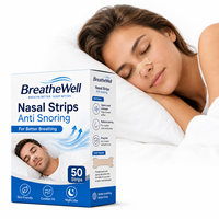 Bandes nasales dilatatoires OEM Chine noires anti-ronflement en non-tissé, étiquette privée, pour une respiration facile, souples, résistantes et invisibles