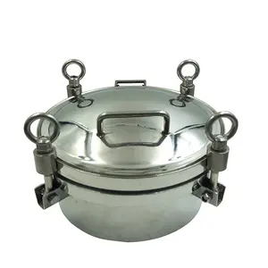DKV Stainless Steel Pressure Sanitary Manhole Cover Tank Round Pressure Manway SS304 Pressure Round Manhole Cover