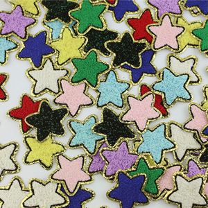 Voorraad Multi Kleur Zwart Zelfklevend Met 3M Sticker Fuzzy Glitter Trim Iron Stick A-Z Alfabet Letters Diy Geborduurde patches - Product Image 3
