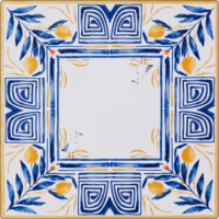 Tapis de jeu de mahjong en cuir PU de 31,5 pouces, motif citron méditerranéen et mouette, silencieux, antidérapant, avec bordure en caoutchouc, pour 4 joueurs