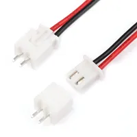10 Set 2 Pin 2.54mm JST XH steker konektor mikro Mini dengan 24AWG kabel 150mm panjang Pin terminal konektor