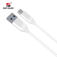 Kabel USB 3.1 Gen 1 Tipe-C Baru dengan Pelindung Foil, Jaket TPE, Pengisian Cepat 3A 60W PD, Transfer Data 5Gbps, untuk Komputer, Earphone, Kamera