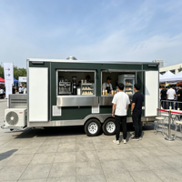 Remorque alimentaire clé en main entièrement équipée avec friteuse commerciale, double évier et réfrigérateur pour un service de livraison rapide de burgers