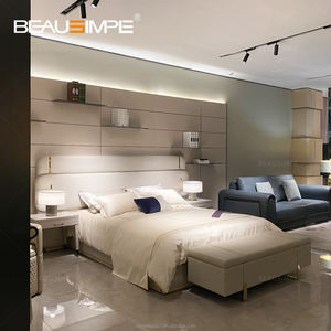 Ensemble de <span class=keywords><strong>lit</strong></span> king-size de luxe italien, tête de <span class=keywords><strong>lit</strong></span> haute rembourrée avec grandes têtes de <span class=keywords><strong>lit</strong></span>, meubles de chambre design - Product Image 2