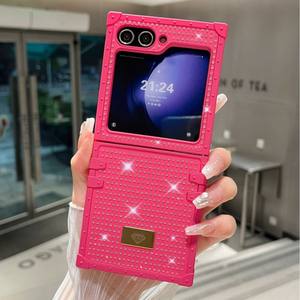 <span class=keywords><strong>Coque</strong></span> de téléphone diamant de luxe pour <span class=keywords><strong>Samsung</strong></span> <span class=keywords><strong>Z</strong></span> <span class=keywords><strong>Flip</strong></span> 6 5 <span class=keywords><strong>4</strong></span> 3 Crystal Quadrate Antichoc Protect Cover Shell - Product Image 1