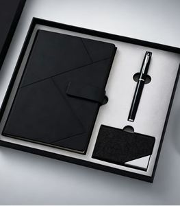 Ensemble cadeau créatif pour entreprise, comprenant un porte-cartes de visite en métal, un carnet et un bloc-notes, avec porte-cartes de visite - Product Image 3
