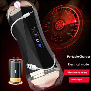 Dispositivo Portatile in TPE Morbido per Masturbazione Maschile con Interazione Vocale e Vibratore Automatico - Product Image 2