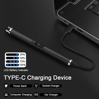 Briquets électroniques rechargeables coupe-vent sans flamme Briquet à bougie électrique Usb rechargeable à l'arc plasma