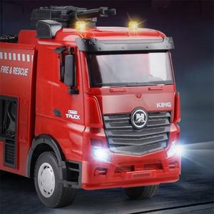 Camion de pompiers RC Huina 1362 1/18 9CH en alliage avec éclairage, télécommande, pulvérisation d'eau, jouet pour enfants - Product Image 6